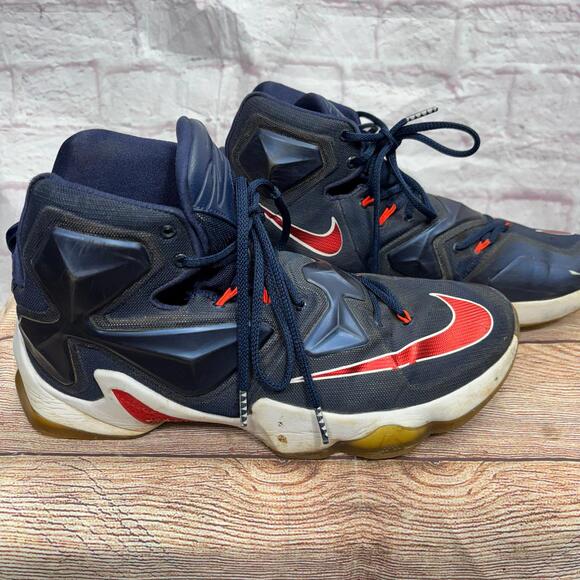 Nike Lebron XIII 807219-461 Men's Blue Lace Up Basketball Shoe Size US 11.5 - Picture 5 of 6